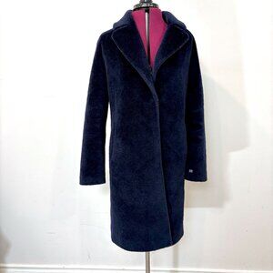 Soia & Kyo Rubina Wool Coat in Navy Blue sz  XS